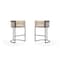 Manhattan Comfort Cosmopolitan Barstool in Cream and Black, PK2 2-BS015-CR - alternate 1